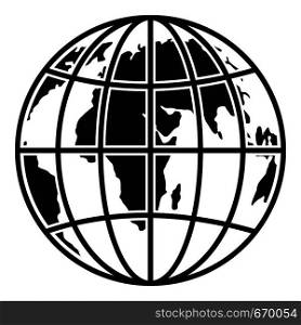 Planet earth icon. Simple illustration of planet earth vector icon for web. Planet earth icon, simple style.