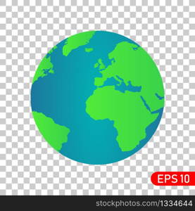 Planet Earth icon. Vector illustration. EPS 10