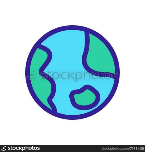 Planet Earth is an icon vector. A thin line sign. Isolated contour symbol illustration. Planet Earth is an icon vector. Isolated contour symbol illustration