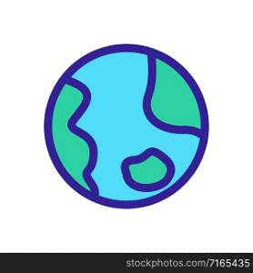 Planet Earth is an icon vector. A thin line sign. Isolated contour symbol illustration. Planet Earth is an icon vector. Isolated contour symbol illustration