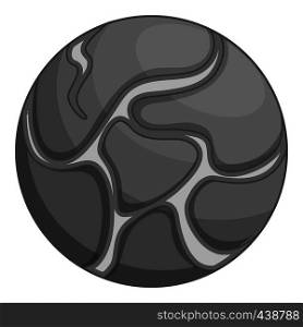 Planet icon in monochrome style isolated on white background vector illustration. Planet icon monochrome
