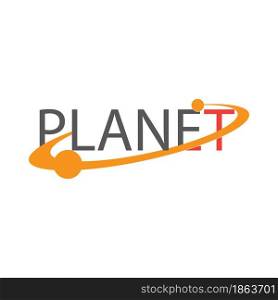 Planet icon logo vector design