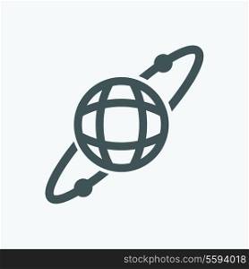 planet in space vector illustration