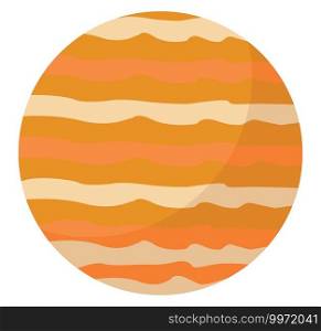 Planet Jupiter, illustration, vector on white background
