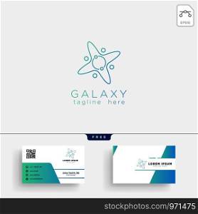 planet line art logo template vector illustration and stationery, letterhead, business card, envelope. planet line art logo template and business card