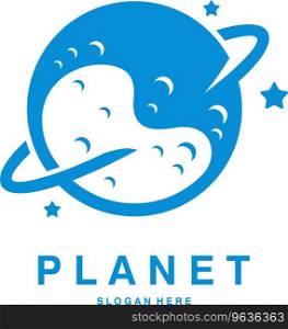 Planet logo designs communications worldwide Vector Image