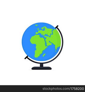 Planet map globe icon. Earth symbols, world globus pictograms, traveler wide geography symbol or eco space explore icon. Vector on isolated white background. EPS 10.. Planet map globe icon. Earth symbols, world globus pictograms, traveler wide geography symbol or eco space explore icon. Vector on isolated white background. EPS 10