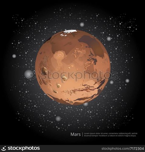 Planet Mars Vector Illustration