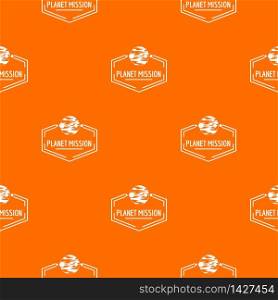 Planet mission pattern vector orange for any web design best. Planet mission pattern vector orange