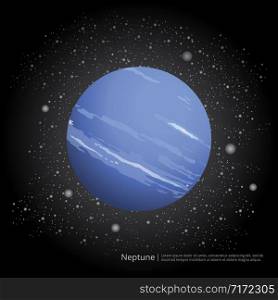 Planet Neptune Vector Illustration