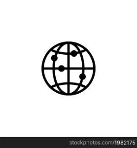 Planet Orbit. Flat Vector Icon. Simple black symbol on white background. Planet Orbit Flat Vector Icon