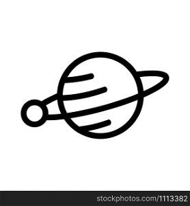 Planet Saturn icon vector. A thin line sign. Isolated contour symbol illustration. Planet Saturn icon vector. Isolated contour symbol illustration