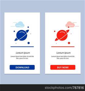 Planet, Science, Space Blue and Red Download and Buy Now web Widget Card Template