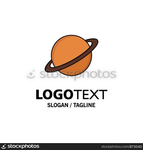 planet, space, moon, flag, mars Flat Color Icon Vector