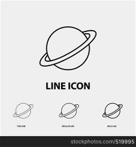 planet, space, moon, flag, mars Icon in Thin, Regular and Bold Line Style. Vector illustration. Vector EPS10 Abstract Template background