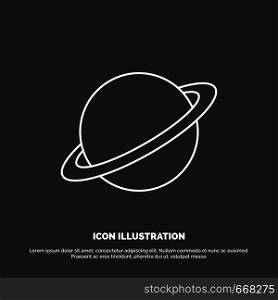 planet, space, moon, flag, mars Icon. Line vector symbol for UI and UX, website or mobile application. Vector EPS10 Abstract Template background