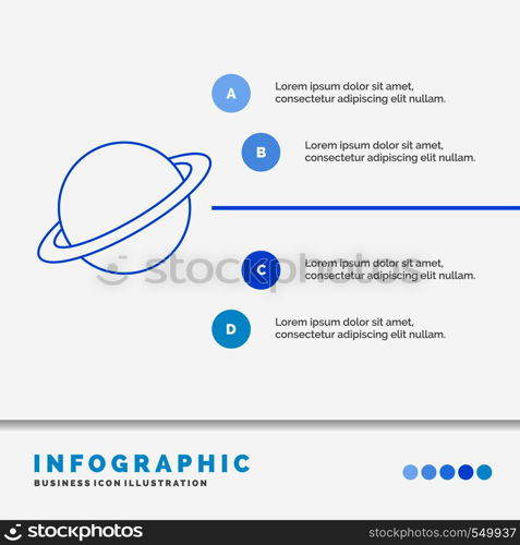 planet, space, moon, flag, mars Infographics Template for Website and Presentation. Line Blue icon infographic style vector illustration. Vector EPS10 Abstract Template background