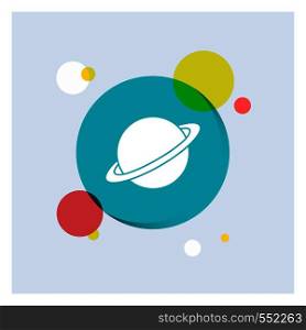 planet, space, moon, flag, mars White Glyph Icon colorful Circle Background. Vector EPS10 Abstract Template background