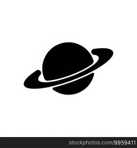 Planet with rings icon in black. Space concept. Astronomy. Saturn. Vector on isolated white background. EPS 10.. Planet with rings icon in black. Space concept. Astronomy. Saturn. Vector on isolated white background. EPS 10