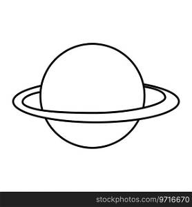 planets space stars travel astronomy elements line Vector illustration