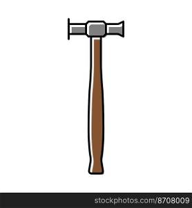 planishing hammer tool color icon vector. planishing hammer tool sign. isolated symbol illustration. planishing hammer tool color icon vector illustration