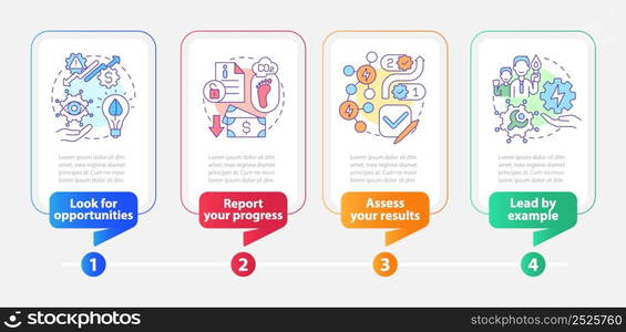 Planning energy management rectangle infographic template. Data visualization with 4 steps. Process timeline info chart. Workflow layout with line icons. Myriad Pro-Bold, Regular fonts used. Planning energy management rectangle infographic template