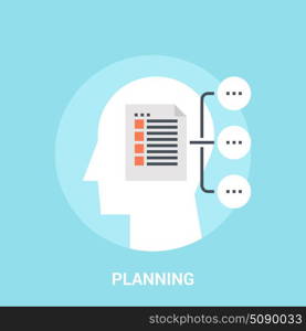 planning icon concept. Abstract vector illustration of planning icon concept