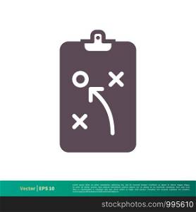 Planning Strategy Clipboard Icon Vector Logo Template Illustration Design. Vector EPS 10.