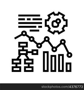 planning strategy erp line icon vector. planning strategy erp sign. isolated contour symbol black illustration. planning strategy erp line icon vector illustration