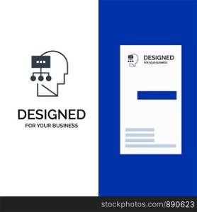 Planning, Theory, Mind, Head Grey Logo Design and Business Card Template