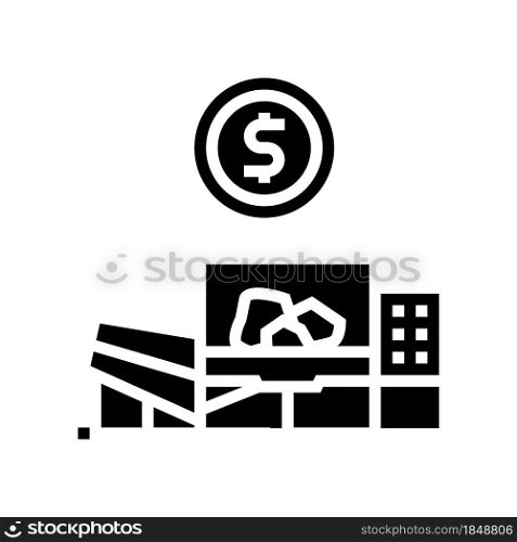 plant and equipment sales glyph icon vector. plant and equipment sales sign. isolated contour symbol black illustration. plant and equipment sales glyph icon vector illustration