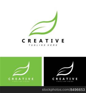 plant and logo design, simple minimalist natural concept, green decoration