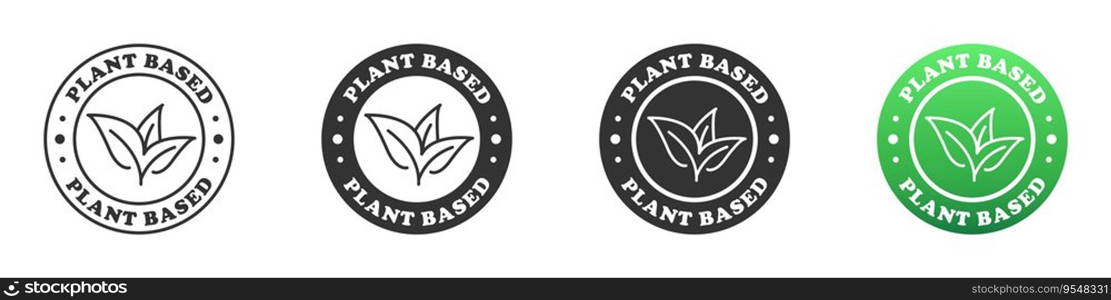 Plant based icon. Vector illustration.