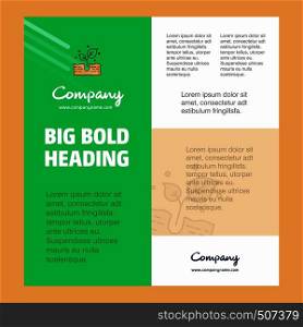 Plant Business Company Poster Template. with place for text and images. vector background