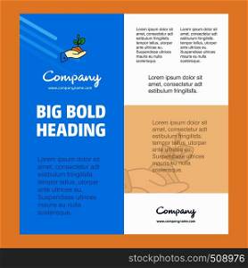 Plant Business Company Poster Template. with place for text and images. vector background