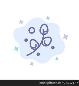 Plant, Egg, Easter, Holiday Blue Icon on Abstract Cloud Background
