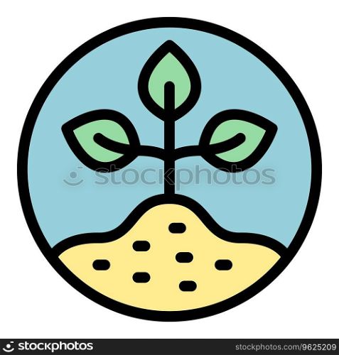 Plant energy icon outline vector. Ecology power. Gas bio color flat. Plant energy icon vector flat