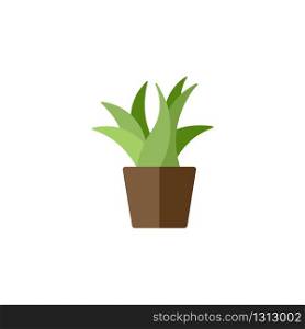 Plant. Flat color icon. Isolated nature vector illustration