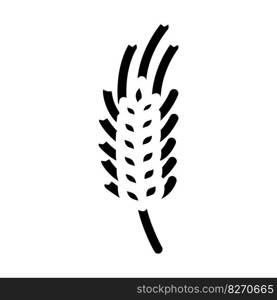 plant green wheat glyph icon vector. plant green wheat sign. isolated symbol illustration. plant green wheat glyph icon vector illustration