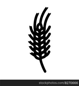 plant green wheat line icon vector. plant green wheat sign. isolated contour symbol black illustration. plant green wheat line icon vector illustration