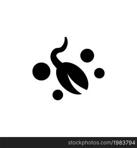 Plant Growing Seed, Sprouted Grain. Flat Vector Icon illustration. Simple black symbol on white background. Plant Growing Seed, Sprouted Grain sign design template for web and mobile UI element. Plant Growing Seed, Sprouted Grain Flat Vector Icon