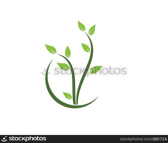 plant icon logo vector illustration design template