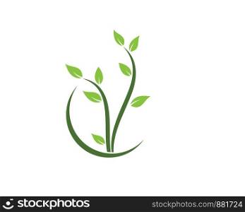 plant icon logo vector illustration design template