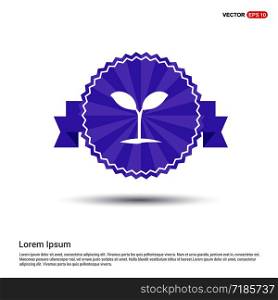 Plant Icon - Purple Ribbon banner
