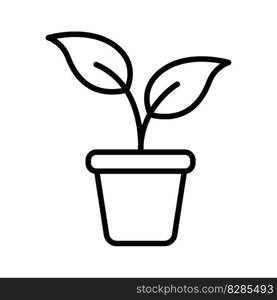 Plant icon vector on trendy design