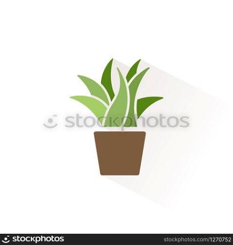 Plant. Isolated color icon. Spring glyph vector illustration