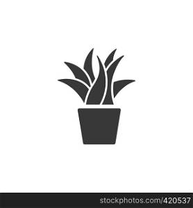 Plant. Isolated icon. Gardening glyph vector illustration