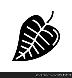 plant leaf glyph icon vector. plant leaf sign. isolated contour symbol black illustration. plant leaf glyph icon vector illustration