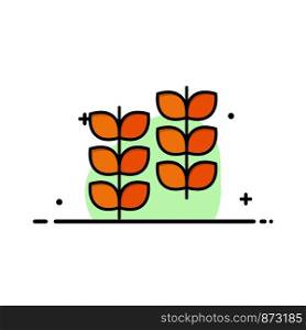 Plant, Leaf, Plant, Growth Business Logo Template. Flat Color