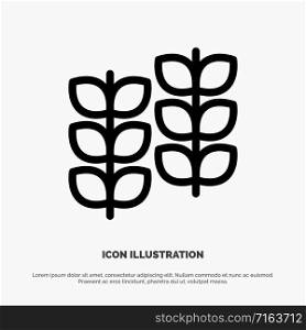 Plant, Leaf, Plant, Growth Line Icon Vector